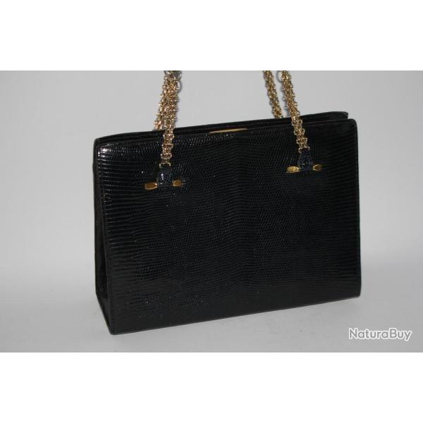 Sac � main vintage serpent bleu nuit