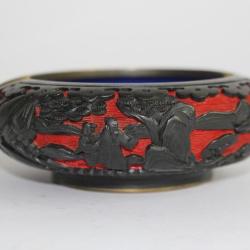 Cendrier cinabre laque de Chine