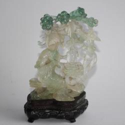 Sculpture quartz vert Chine Asie