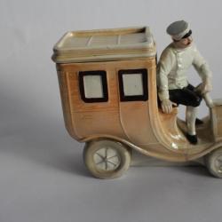 Boite a tabac porcelaine automobile