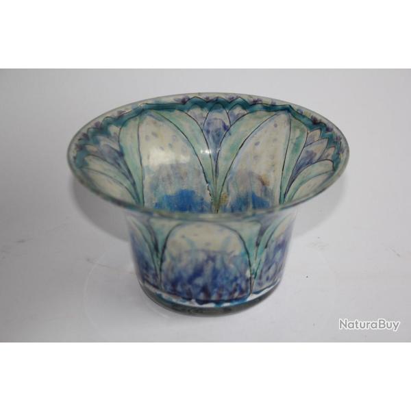 Vase verre �maill� Josep M. GOL (1897-1976)