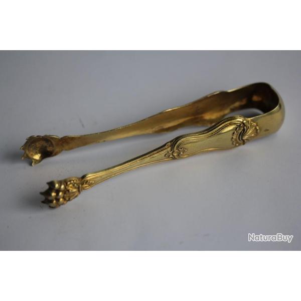 Pince � sucre argent massif vermeil Napol�on III