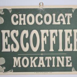 Ancien Carton publicitaire Chocolat Escoffier Mokatine Lyon