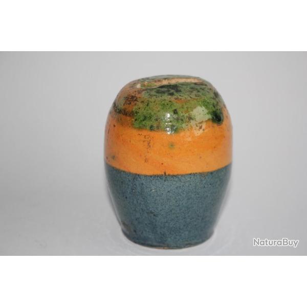 Tirelire � casser terre verniss�e Art populaire Savoie