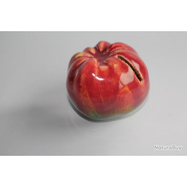 Ancienne tirelire � casser barbotine Tomate