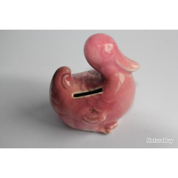 Ancienne tirelire � casser porcelaine canard