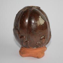 Ancienne tirelire à casser terre vernissée