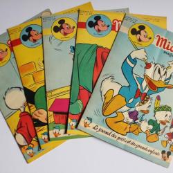 Mickey Magazine Juillet 1954 n°195 à n°199