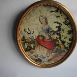 Tapisserie Art populaire 1876 Pensionnat des religieuses Clermont