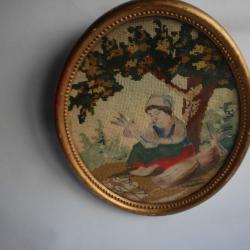 Tapisserie Art populaire 1876 Pensionnat des religieuses Clermont