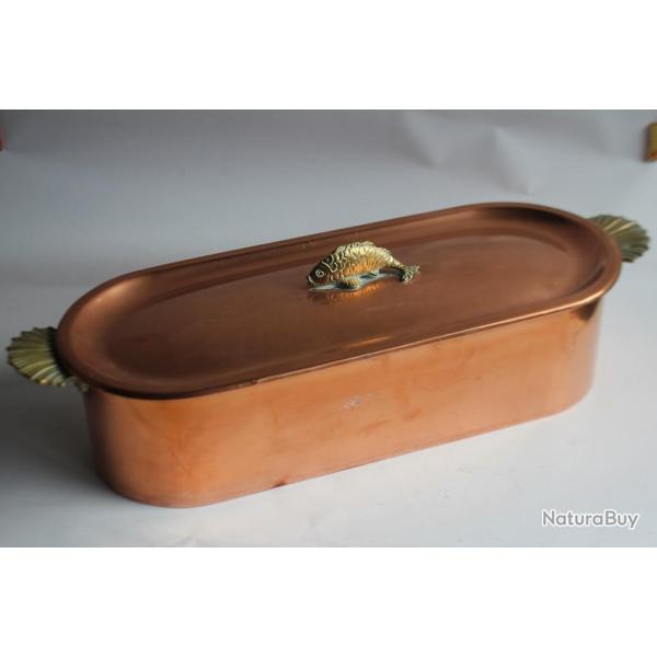 Ancienne Poissonni�re en cuivre cuisine