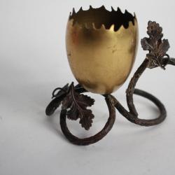 Coquetier fer forgé et laiton