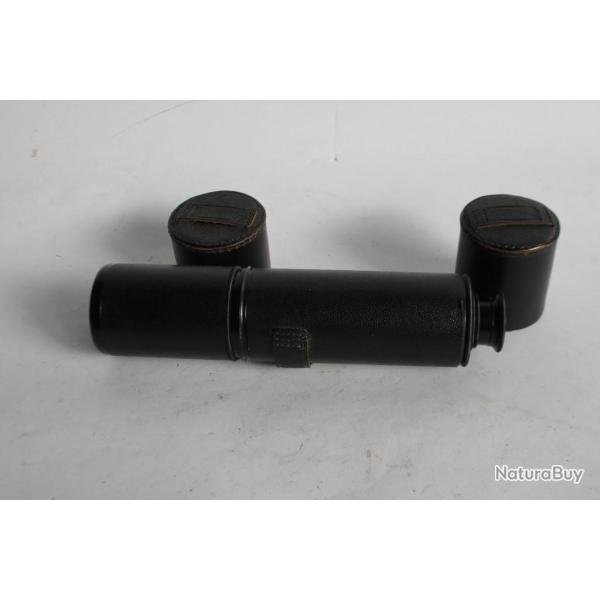 Longue vue et son �tui cuir instrument d'optique