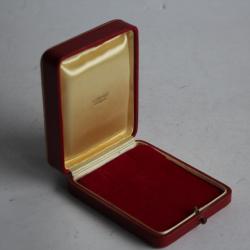 LOMBARD Écrin pour bijoux cuir rouge