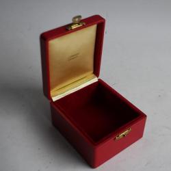 LOMBARD Écrin pour bijoux cuir rouge