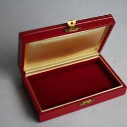 LOMBARD Écrin pour bijoux cuir rouge