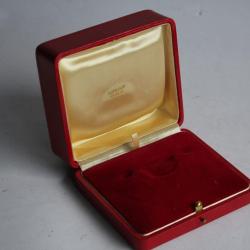 LOMBARD Écrin pour bijoux cuir rouge