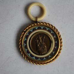 Saint Christophe celluloïd et émail