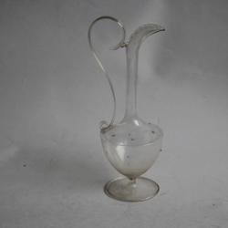 Ancien Vase soliflore verre soufflé Aiguière