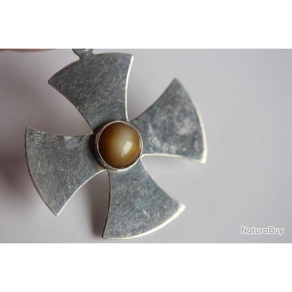 Pendentif Croix Jerusalem argent 925 bijoux