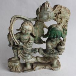Ancienne figurine en jade sculptée Chine