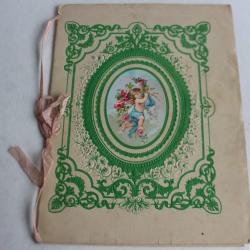 Cahier d'écolier voeux aux parents pour le nouvel an 1898