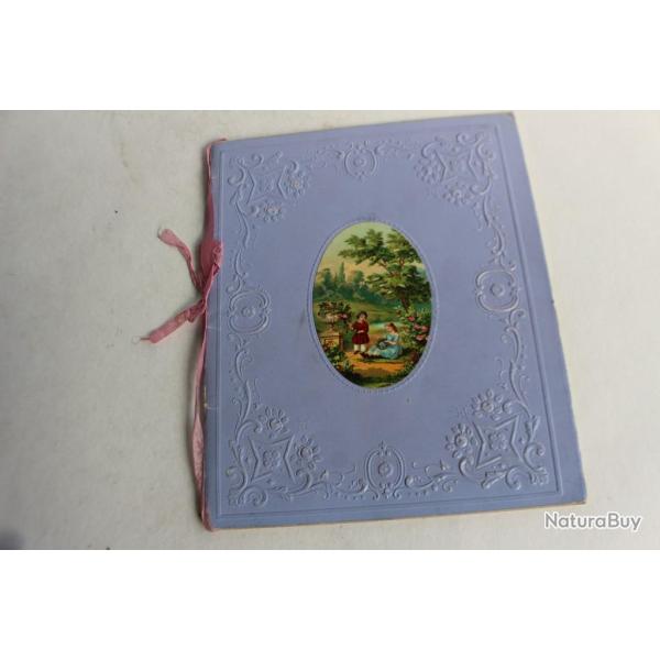 Cahier d'�colier voeux aux parents pour le nouvel an 1885