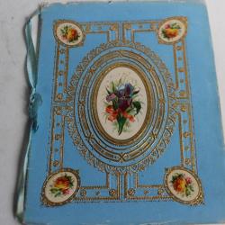 Cahier d'écolier voeux aux parents pour le nouvel an 1885