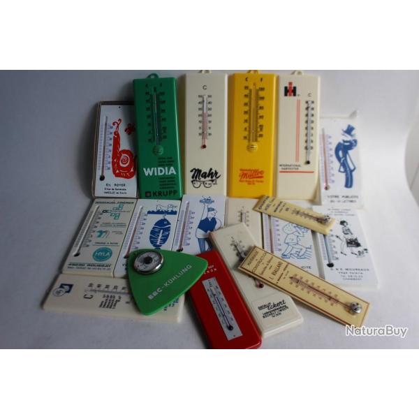 Collection de 18 thermom�tres publicitaires