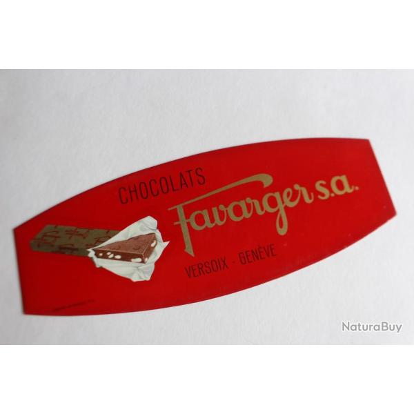 Publicit� chocolat FAVARGER 1910/30