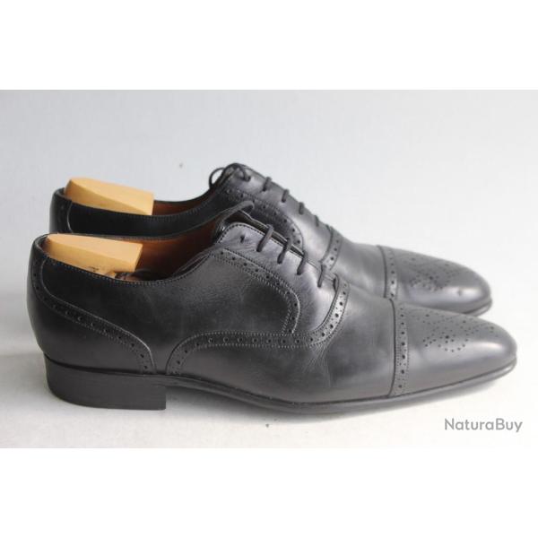 J.M Weston chaussures homme cuir noir Derbies T 7D