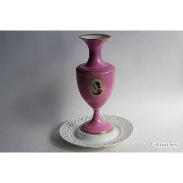 Vase porcelaine �maill�e Napol�on III