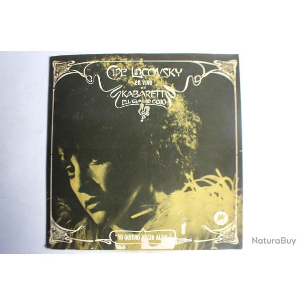 Vinyle 33T Cipe Lincovsky en vivo en el Kabarett El Gallo Cojo 1971