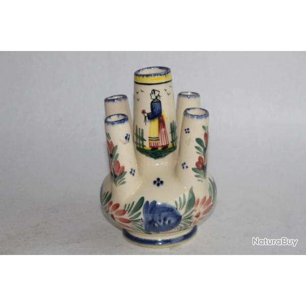 Vase pique fleurs c�ramique HB Henriot Quimper