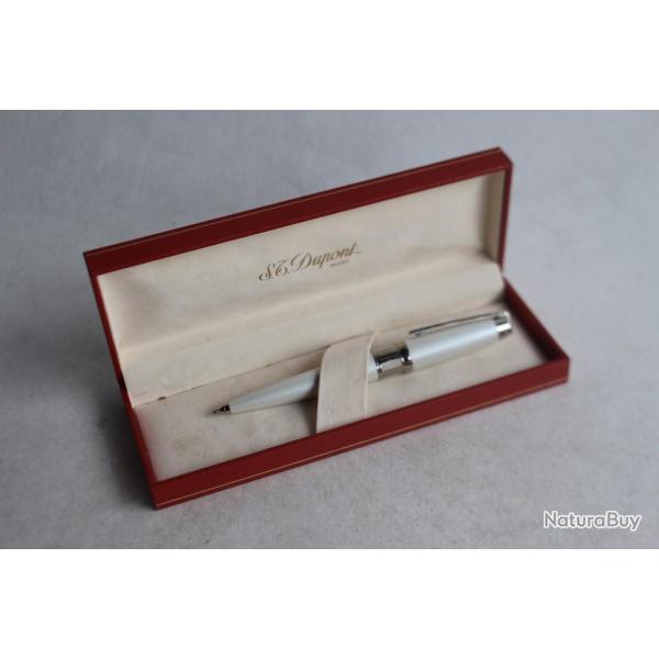 S. T. DUPONT Stylo bille D Link blanc nacr�