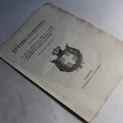 Lettres-Patentes Charles-Albert Roi de Sardaigne 1832
