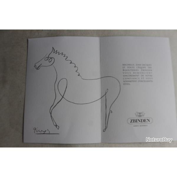 Carton de voeux bijouterie Zbinden - Picasso