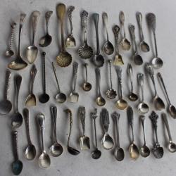 Collections 41 anciennes cuill&egrave;res a sel argent