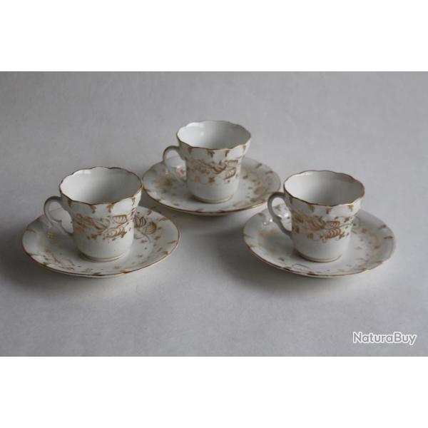 Tasses porcelaine Vieux Paris