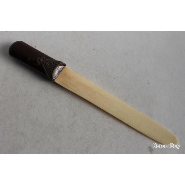 Grand coupe papier cuir et cuivre