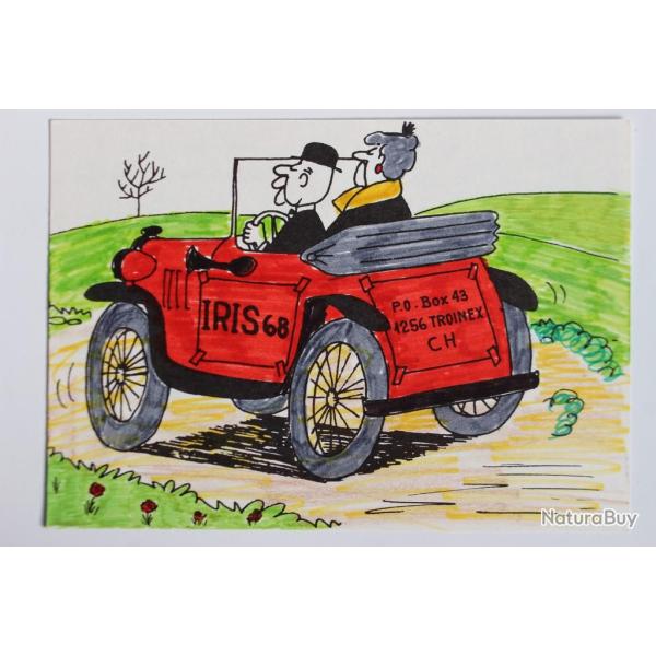 Carte postale QSL Radio Amateur Suisse Iris 68