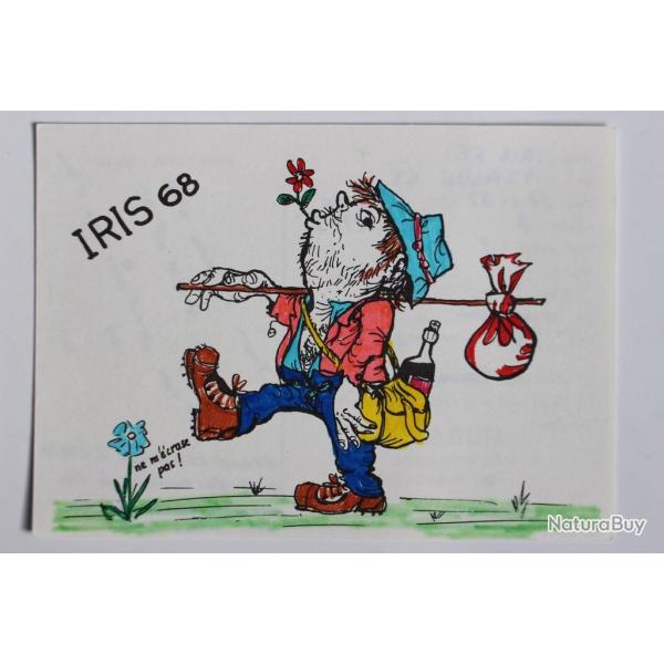 Carte postale QSL Radio Amateur Suisse Iris 68