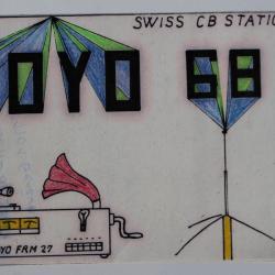 Carte postale QSL Radio Amateur Suisse Koyo 68