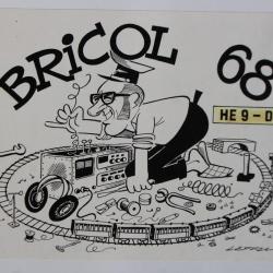 Carte postale QSL Radio Amateur Suisse Bricol 68