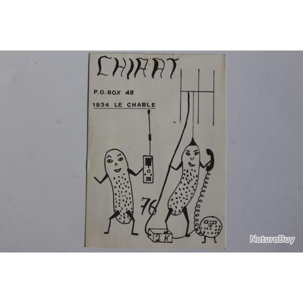 Carte postale QSL Radio Amateur Suisse Chirat 76