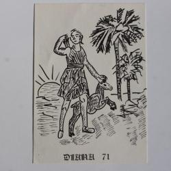 Carte postale QSL Radio Amateur Suisse Diana 71