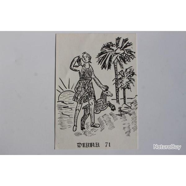 Carte postale QSL Radio Amateur Suisse Diana 71