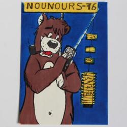Carte postale QSL Radio Amateur Suisse Nounours 76
