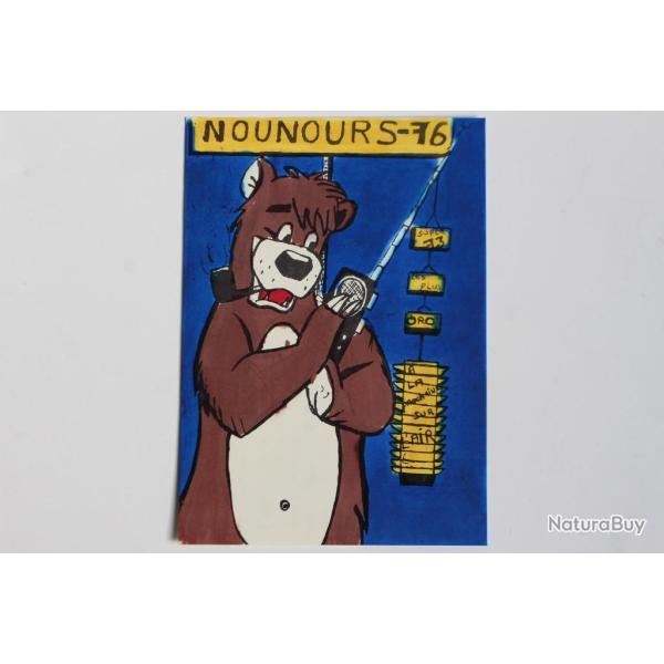 Carte postale QSL Radio Amateur Suisse Nounours 76
