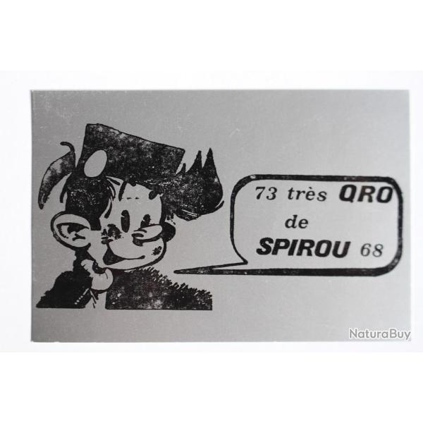 Carte postale QSL Radio Amateur Suisse Spirou 68